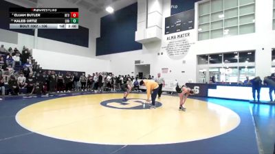 106 lbs Champ. Round 1 - Kaleb Ortiz, La Habra vs Elijah Butler, Northview