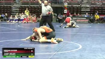 3A-150 lbs Cons. Round 2 - Casey Kelley, Prairie, Cedar Rapids vs Keegan Kayser, LeMars