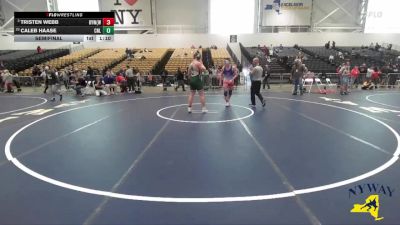215 lbs Semifinal - Tristen Webb, Bulldogs Youth Wrestling (Far Western) vs Caleb Haase, Club Not Listed