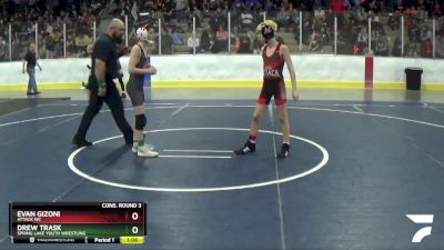 80 lbs Cons. Round 3 - Drew Trask, Spring Lake Youth Wrestling vs Evan Gizoni, Attack WC