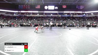 85 lbs Round Of 16 - Grady Langham, Honey Badgers Wrestling Club vs Branson Boyer, Rebel Wrestling Club