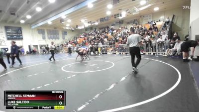 190 lbs Semifinal - Luke Salcido, Villa Park vs Mitchell Semaan, Servite