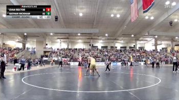 AA 285 lbs Champ. Round 1 - Evan Rector, Rossview High School vs Nathan Hickham, Independence High School