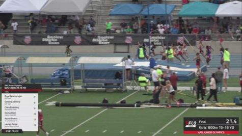 2026 AAU Junior Olympic Games - Youth Girls' 800m, Finals 1 - Age 15-16