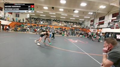 105 lbs Cons. Semi - Beckham Jacobs, Lander Middle School vs Hayden Harshman, Lovell Middle School