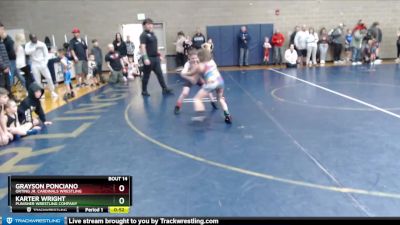 63 lbs Champ. Round 1 - Grayson Ponciano, Orting Jr. Cardinals Wrestling vs Karter Wright, Punisher Wrestling Company