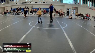 72 lbs Round 2 - Kalli Smith, Franklin Township Wrestling Club vs Anthony Lodico, FL Scorpions Wrestling Club