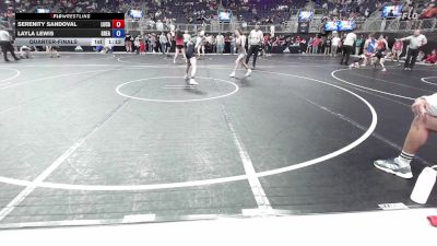 96.6-106 lbs Quarterfinal - Serenity Sandoval, Lucas Wrestling Club vs Layla Lewis, Greater Heights