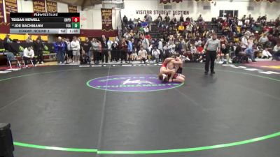 150 lbs Champ. Round 2 - Teigan Newell, Crown Point vs Joe Bachmann, Faith Christian Academy