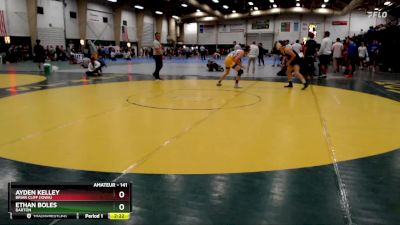 141 lbs Cons. Round 2 - Ethan Boles, Barton vs Ayden Kelley, Briar Cliff (Iowa)