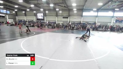 90 lbs Quarterfinal - Daniel Acuna, Dog Pound WC vs Leo Rieser, Grindhouse WC