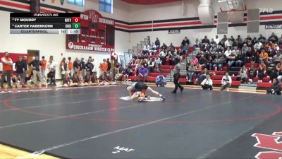 120 lbs Quarterfinal - Carter Haberkorn, Charles City vs Ty Moudry, NH/TV