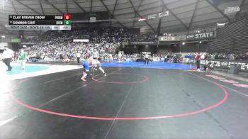 Boys 2A 165 lbs Cons. Round 3 - Clay Steven Crow, Prosser vs Connor Coit, Fife