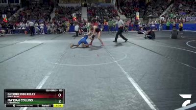 115 lbs Semifinal - Brooklynn Kelly, Great Bend vs Ma`Kiah Collins, Cherryvale