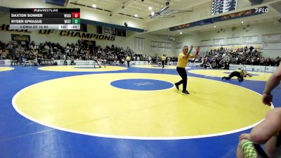 141 lbs Consi Of 16 #2 - Daxton Bonner, Wasatch (UT) vs Ryder Sprague, West Linn (OR)