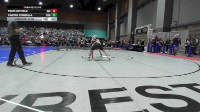 145 lbs Consi Of 16 #2 - Evan Hatfield, Sierra Sabers vs Carter Corbella, Yuba - Sutter RTC