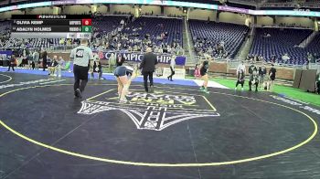 Girls-170 lbs Cons. Semi - Olivia Kemp, Airport Hs (Carleton) Girls vs Adalyn Holmes, Pine River Area Hs Girls