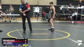 106 lbs Round 2 - Benjamin Walsh, Moen Wrestling Academy vs Taye Jordan, SWIFT Wrestling Club