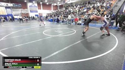 215 lbs Cons. Round 5 - Emilio Ayala, Kingsburg vs Sanitago Salas, Yorba Linda