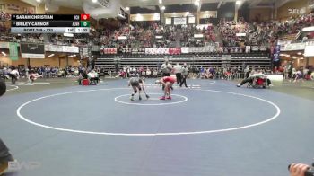 120 lbs Cons. Round 2 - Briley Cannon, Allen Northern Heights HS vs Sarah Christian, Hill City HS