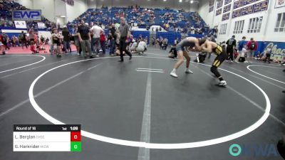 119 lbs Round Of 16 - Landon Berglan, Choctaw Ironman Youth Wrestling vs Gavin Harkrider, Midwest City Bombers Youth Wrestling Club