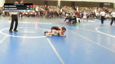 60-B lbs Round Of 32 - Nico Cordoba, Cordoba Trained vs Mila Gutierrez, Top Rank Hammers
