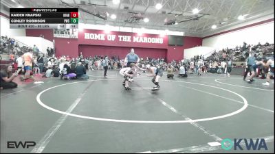 90 lbs Rr Rnd 2 - Kaiden Knapski, Kingfisher YellowJackets vs Conley Robinson, Pawnee Wrestling Club