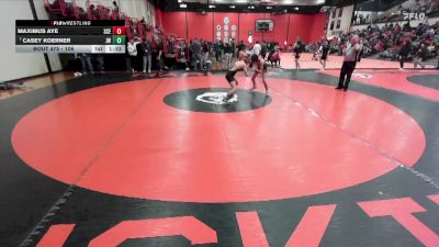 106 lbs Cons. Round 2 - Casey Koerner, Joliet (WEST) vs Maximus Aye, St. Charles (EAST)