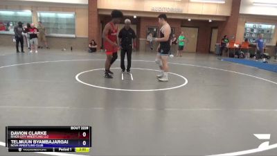 220 lbs Cons. Round 3 - Davion Clarke, River City Wrestling LLC vs Telmuun Byambajargal, NOVA Wrestling Club