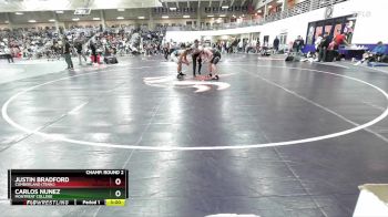 133 lbs Champ. Round 2 - Justin Bradford, Cumberland (Tenn.) vs Carlos Nunez, Montreat College