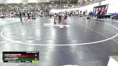 133 lbs Champ. Round 2 - Justin Bradford, Cumberland (Tenn.) vs Carlos Nunez, Montreat College