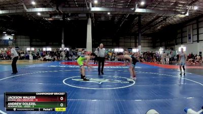 138 lbs Semis & 1st Wb (8 Team) - Jackson Walker, RALEIGH AREA WRESTLING vs Andrew Dolezel, HEADHUNTERS - GREEN