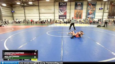 68 lbs Rd# 7- 10:45am Saturday Final Pool - Nick Patterson, Scorpions vs Johnattan Martinez, No Escape W.A.