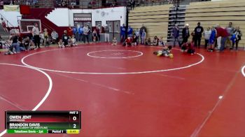 64-70 lbs Round 1 - Brandon Davis, Rhyno Academy Of Wrestling vs Owen Jent, Greenwood