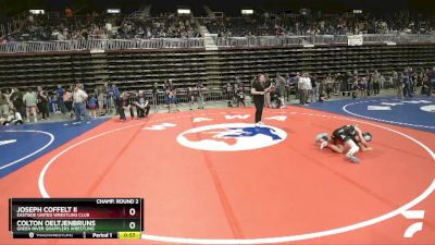 63 lbs Champ. Round 2 - Colton Oeltjenbruns, Green River Grapplers Wrestling vs Joseph Coffelt Ii, Eastside United Wrestling Club