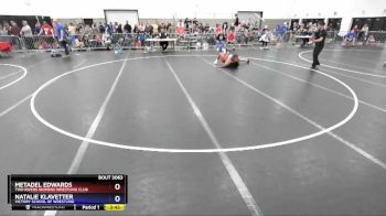 135 lbs Round 2 - Metadel Edwards, Two Rivers Womens Wrestling Club vs Natalie Klavetter, Victory School Of Wrestling