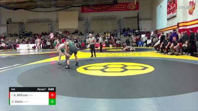 144 lbs Cons. Round 5 - Karson Milhoan, Barnesville vs Zisimos Giatis, Highland