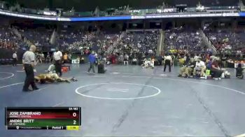 3 lbs Quarterfinal - Andre Britt, St. Stephens vs Jose Zambrano, Harnett Central