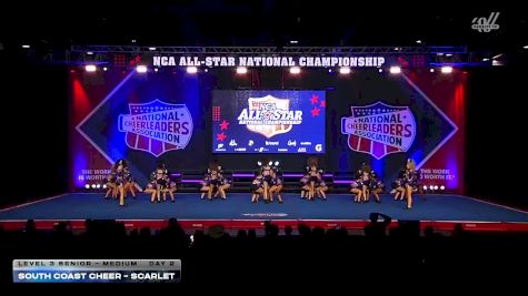 South Coast Cheer - Scarlet [2026 L3 Senior - Medium Day 2] 2026 NCA All-Star National Championship
