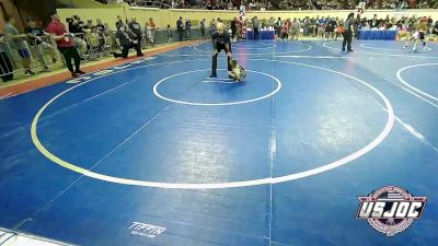 43 lbs Round Of 32 - Steven Sullivan, Catoosa Youth Wrestling vs Tesslyn Brogden, Hinton Takedown Club