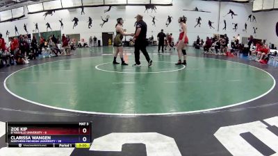 180 lbs Round 3 (16 Team) - Zoe Kip, D`Youville University vs Clarissa Wangen, Northern Michigan University