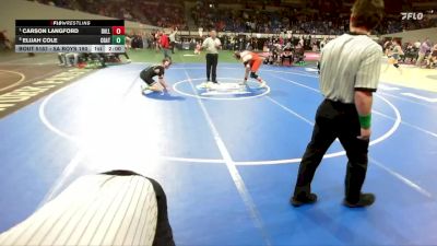 5A Boys 190 lbs Quarterfinal - Carson Langford, Dallas Boys vs Elijah Cole, Crater Boys