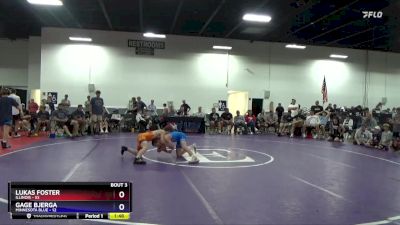 106 lbs Round 1 (8 Team) - Lukas Foster, Illinois vs Gage Bjerga, Minnesota Blue