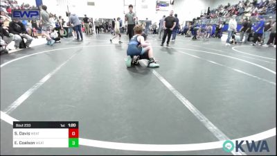 92 lbs Rr Rnd 3 - Slade Davis, Weatherford Youth Wrestling vs Everette Coalson, Weatherford Youth Wrestling