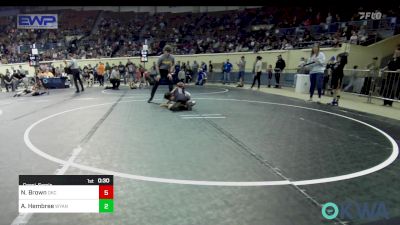 60 lbs Consolation - N`cyla Brown, OKC Saints Wrestling vs Audrey Hembree, Wyandotte Youth Wrestling