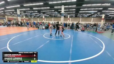 132 lbs Round 4 - Ashton Gonzales, Spartan Mat Club vs Maximus Lupardus, All American Wrestling Club