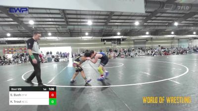 100 lbs Rr Rnd 4 - Scarlett Bush, CP Wrestling vs Kiyana Trout, Nebraska Elite