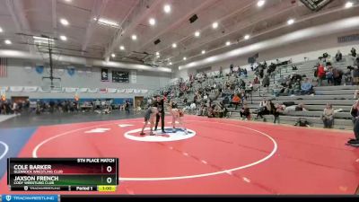 115 lbs 5th Place Match - Cole Barker, Glenrock Wrestling Club vs Jaxson French, Cody Wrestling Club