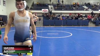 133 lbs Cons. Semi - Blake Runion, Corban University vs Colby Evens, Embry-Riddle (Ariz.)