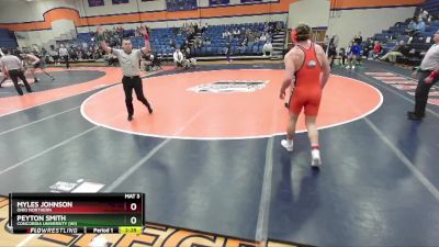 285 lbs 3rd Place Match - Myles Johnson, Ohio Northern vs Peyton Smith, Concordia University (WI)